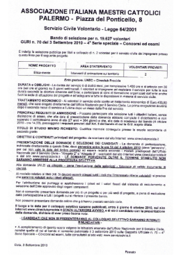 Servizio civile Palermo - AIMC &ndash; Associazione Italiana Maestri