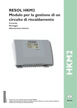 RESOL HKM2 Modulo per la gestione di un circuito di riscaldamento