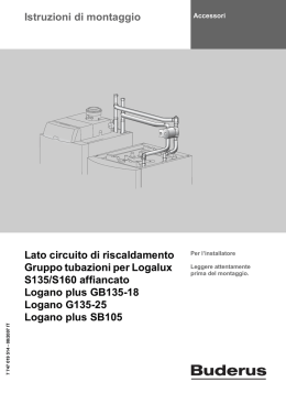 Istruzioni di montaggio Lato circuito di riscaldamento Gruppo