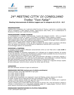 24° MEETING CITTA` DI CONEGLIANO Trofeo “Toni
