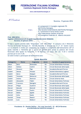 CAF di spada zona ROMAGNA. Ravenna 25 gennaio 2016