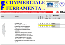 SERRATURE DA INFILARE A CATENACCIO BASCULANTE, A