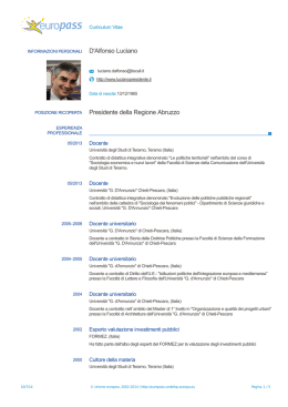 Curriculum Vitae Luciano D`Alfonso