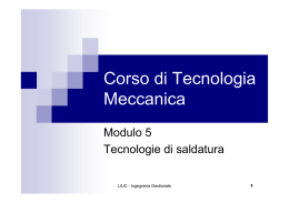 Tecnologie di saldatura