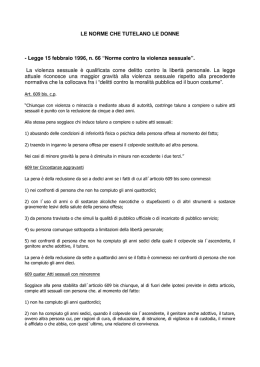 LE NORME CHE TUTELANO LE DONNE