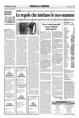 Le regole che tutelano le neo-mamme