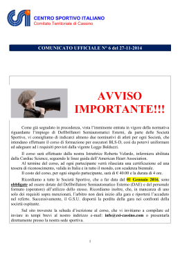 Comunicato Ufficiale n. 6/2015-2016