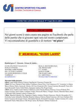 Comunicato Ufficiale n. 5/2015-2016