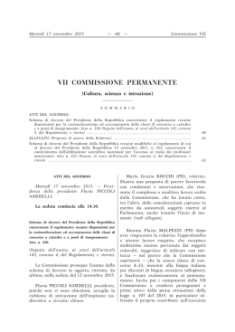 VII Cultura, scienza e istruzione