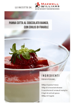 Panna cotta al cioccolato bianco con couls di fragole