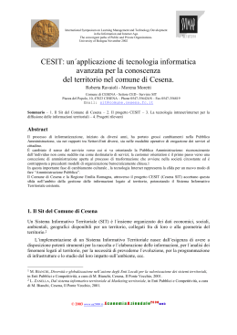 CESIT: un`applicazione di tecnologia informatica per la conoscenza