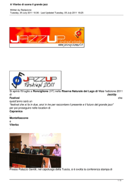 A Viterbo di scena il grande jazz