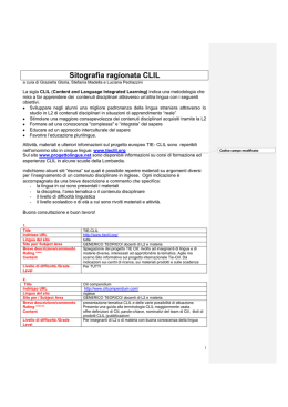 Sitografia ragionata CLIL