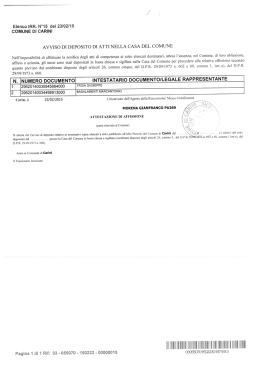 Elenco lRR. N°15 del 23i02215 COMUNE Dl