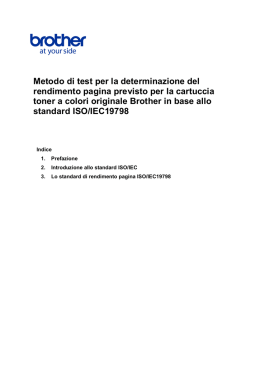 Metodo di test per la determinazione del rendimento