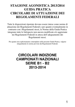 Indizione Serie B1-B2 - Polisportiva Roma 7 Volley AD