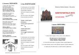 SANTO NATALE 2015 - Missione Cattolica Italiana Stoccolma