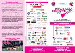 Programma Pieghevole "Dragon Boat Pink Festival"