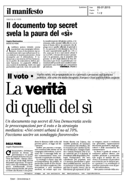Il documento top secret svela la paura del Sì