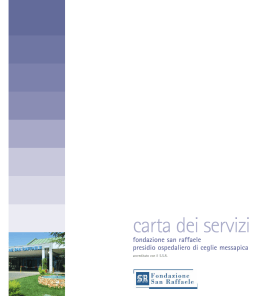 carta dei servizi - Fondazione San Raffaele