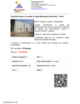 Casolare/Lamia in vendita a Ceglie Messapica (Brindisi)