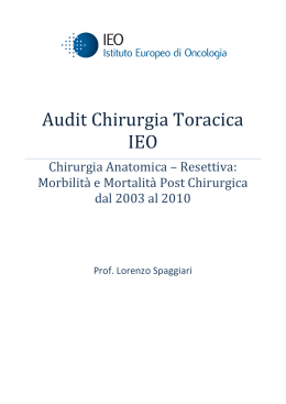 Audit Chirurgia Toracica IEO