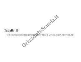 Tabella B - Orizzonte Scuola