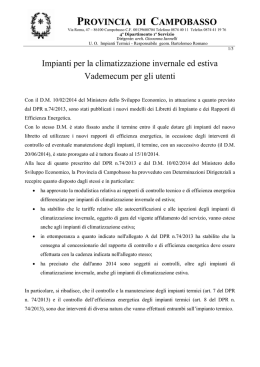Vademecum per gli utenti (agg. ottobre 2014)