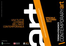 Opuscolo Speciale Autunno 2015 - ContemporaryArt Torino Piemonte