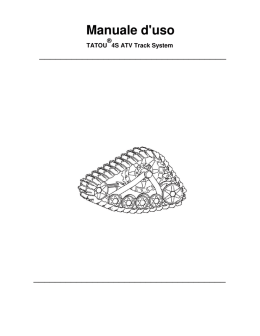 Manuale d`uso - Tatou Sistemi di conversione a cingoli Veicoli Atv