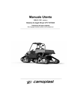 Manuale Utente - Tatou Sistemi di conversione a cingoli Veicoli Atv