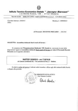 v.ie Monte Kosica, 136 - 41 121 Modena Tel. 059 241091 telefax