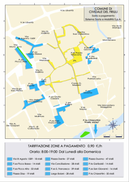 Tariffazione zone a pagamento Cividale del Friuli