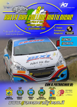 Elenco Iscritti - Grassano Rally Team