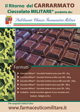 Volantino Cioccolato Militare
