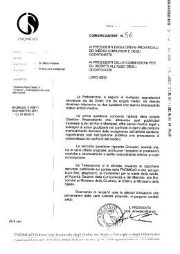 , DEI MEDICI CHIRURGHI E DEGLI - Ordine dei medici e degli
