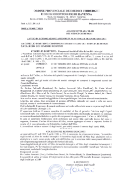 ORDINE PROVINCIALE DEI MEDICI CHIRURGHI E DEGLI