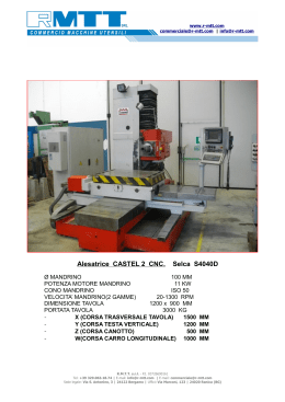 Alesatrice CASTEL 2 CNC, Selca S4040D