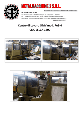 Centro di Lavoro OMV mod. FAS-4 CNC SELCA