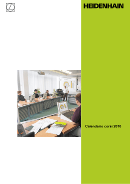 Catalogo completo dei Corsi HEIDENHAIN e SELCA