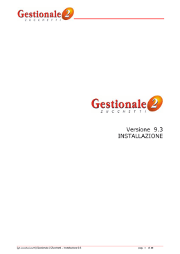 Versione 9.3 INSTALLAZIONE