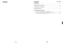 Servizio 1. Cambio olio 2. Manutenzione ed assistenza 3