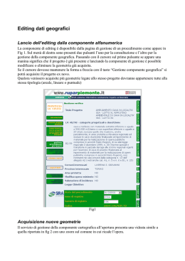 Manuale d`uso per la georeferenziazione dei