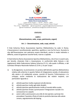 Lo Statuto - Club Scherma Roma