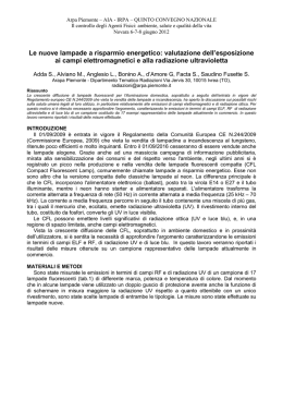 Le nuove lampade a risparmio energetico
