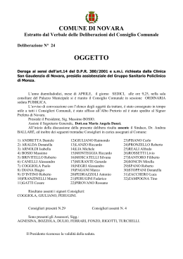 OGGETTO - Comune di Novara