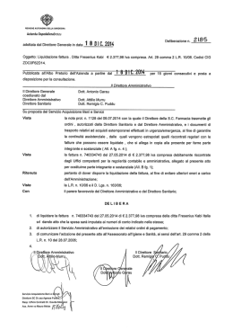 Deliberazione n.2185 del 18/12/2014