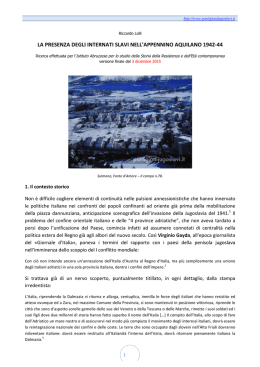 la presenza degli internati slavi nell`appennino aquilano 1942-44