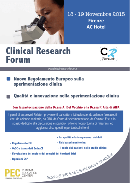 Clinical Research Forum - Pharma Education Center