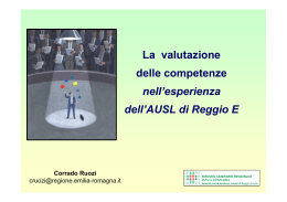 Il modello di valutazione nell`AUSL di Reggio Emilia